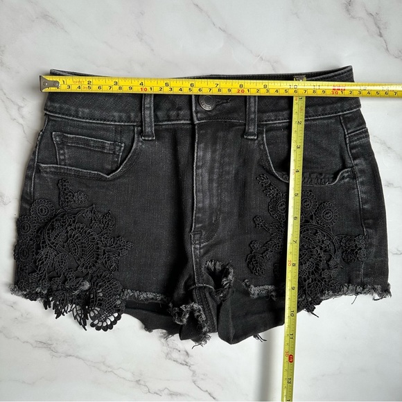American Eagle Outfitters Black US 0 Super Super Stretch X Hi-Rise Shotie - Picture 6 of 16
